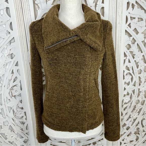 IRO Olive Tweed Sweater Jacket - Picture 1 of 9